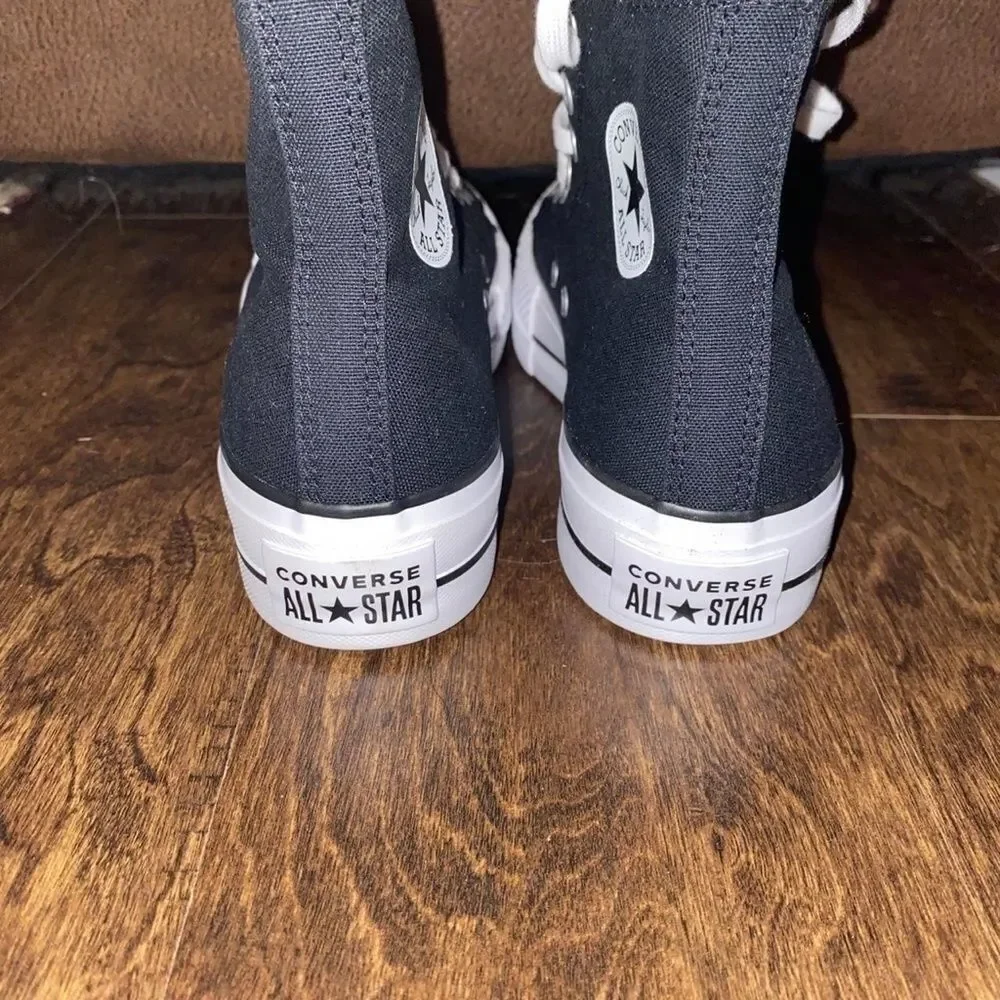 NEW Converse Canvas Black Platform CTAS Sneakers Black Various Sizes - Picture 2 of 4